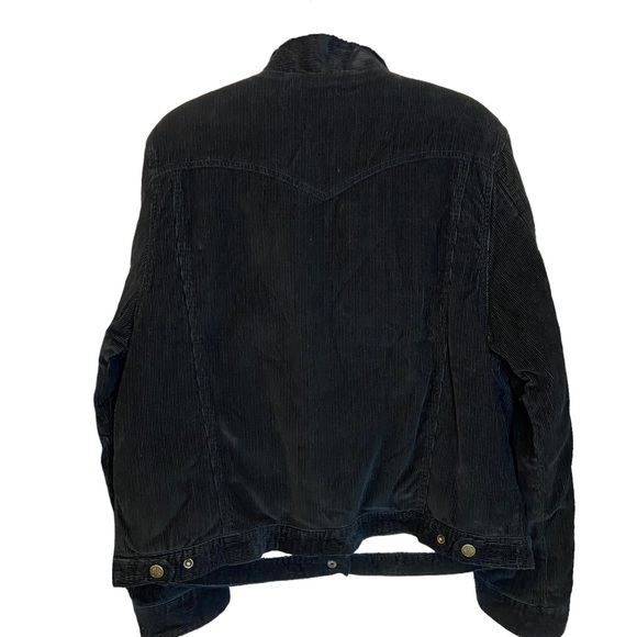 Marvin Richards Sherpa Lined Corduroy Jacket Size XL Black Womens - Picture 3 of 11